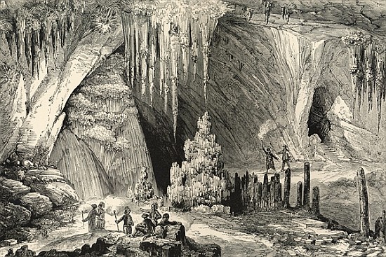 Interior of the Grotto of Antiparos de English School