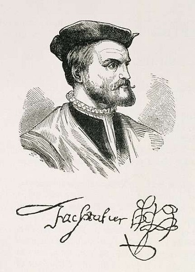 Jacques Cartier (1491-1557) illustration from Volume IV of ''Narrative and Critical History of Ameri de English School