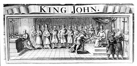 King John surrenders his crown to Pandulph Masca, Papal Legate, at Dover in May de English School