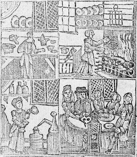 Kitchen Interiors, an illustration from ''A Book of Roxburghe Ballads'' de English School