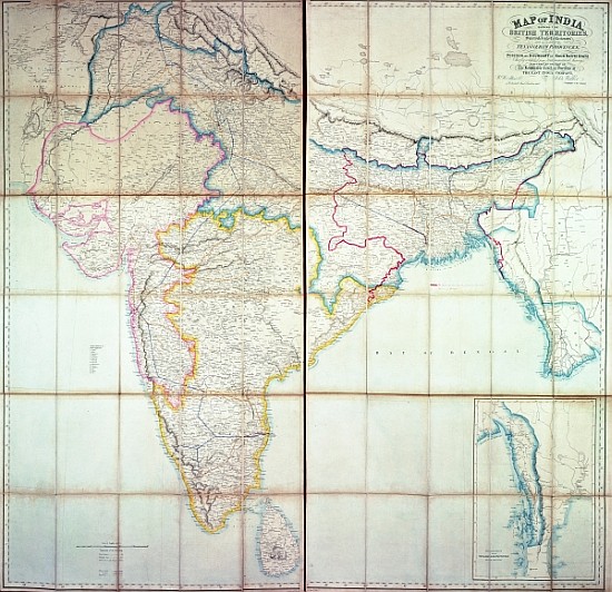 Map of India, 1857 () de English School
