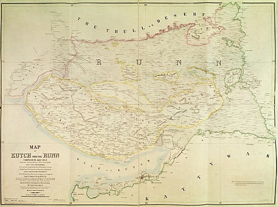 Map of Kutch and Runn, India de English School