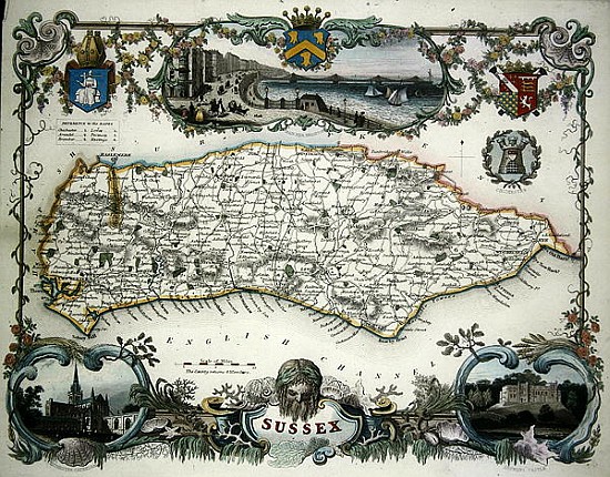 Map of Sussex de English School