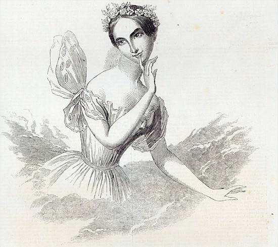 Mdlle Lucile Grahn, from The Illustrated London News, 8th March 1845 de English School