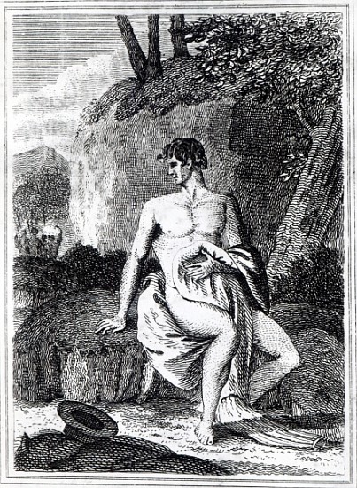 Mungo Park in Africa, an illustration from ''Travels in the interior districts of Africa: performed  de English School