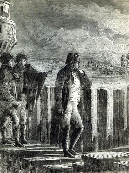 Napoleon watching the Fire of Moscow in 1812 de English School