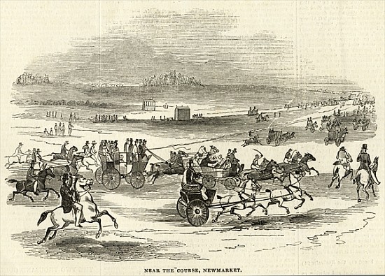 Near the Course, Newmarket, from ''The Illustrated London News'', 3rd May 1845 de English School