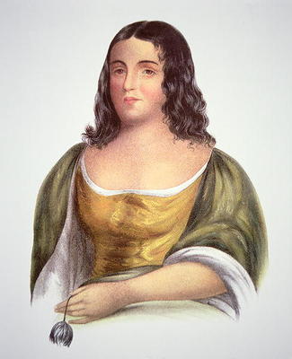 Pocahontas (c.1595-1617) (colour litho) de English School