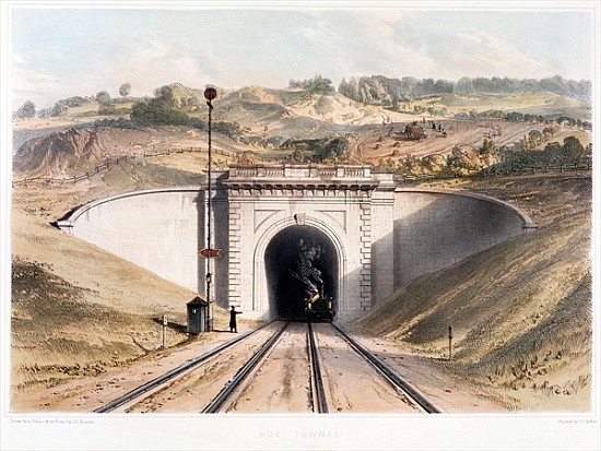 Portal of Brunel''s box tunnel near Bath de English School