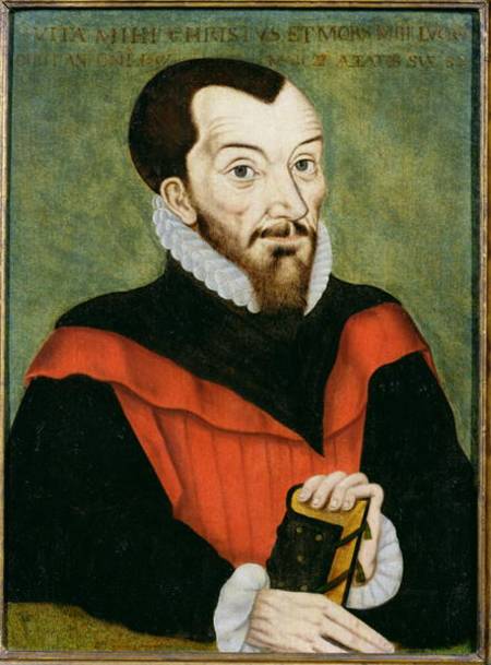 Portrait of John Rainolds (1549-1607) President of Corpus Christi College and co-editor of the Autho de English School