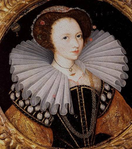 Portrait of a Lady with a Large Ruff, an Armillary Sphere in the Background de English School