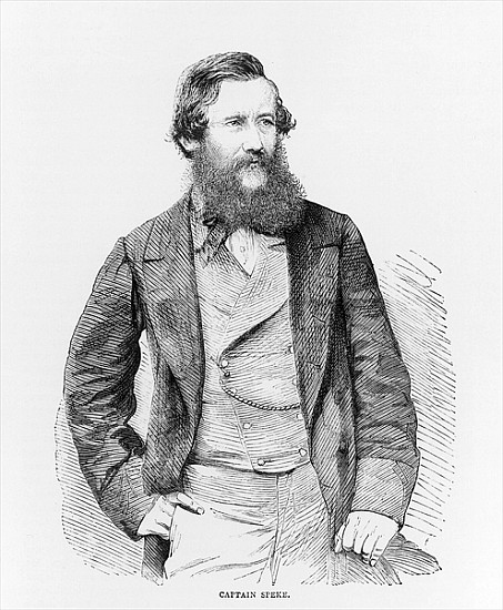 Portrait of John Hanning Speke (1827-64), Illustrated London News Supplement, July 4, 1863, engravin de English School
