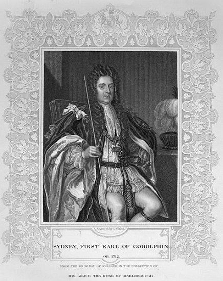 Portrait of Sydney, First Earl of Godolphin de English School