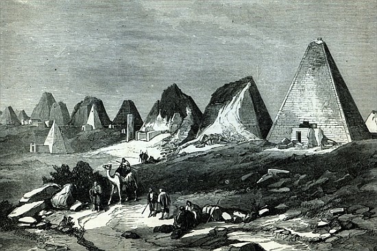 Pyramids of Meroe, on the Nile (General Gordon''s route), from ''The Illustrated London News'', 23rd de English School