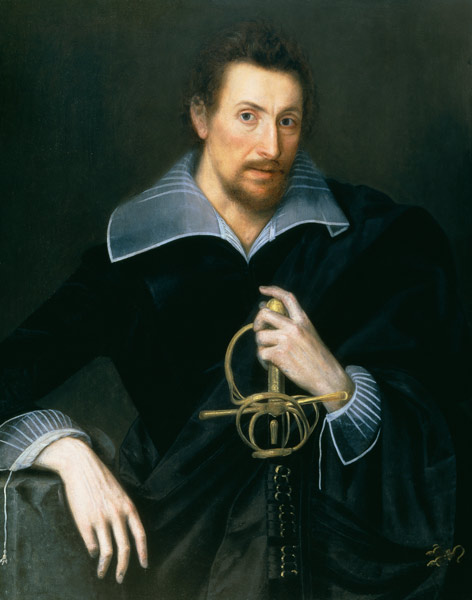 Portrait of a Man with a Sword de English School
