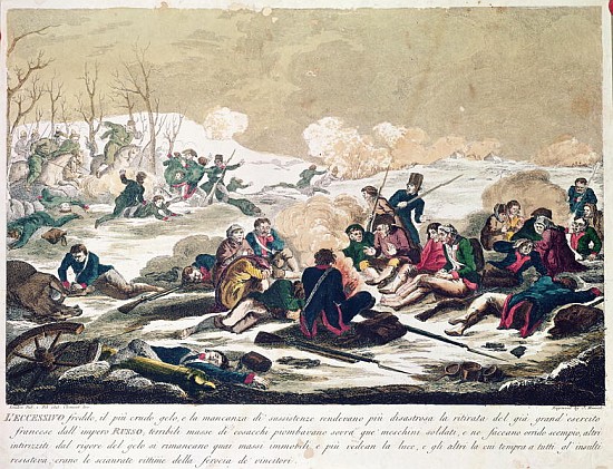 Retreat from Moscow; engraved by J. Hassell de English School