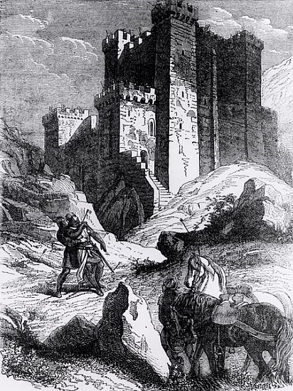 Richard Coeur-de-Lion (1157-99) receiving his death wound before the Castle of Chaluz, 6th April 119 de English School