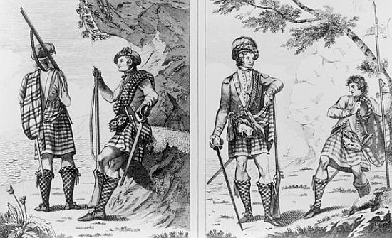 Scottish Soldiers of the Highlands and An Highland Officer and Serjeant de English School