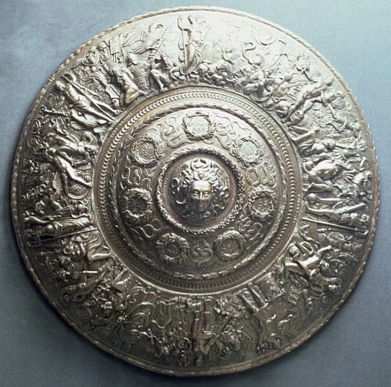 Shield with the head of Medusa, 1552 (silver) de English School