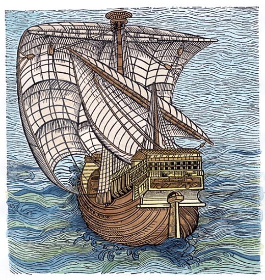 Ship of Columbus''Time'', from ''The Narrative an Critical History of America'', edited Justing Wins de English School