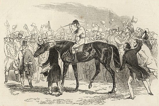 Sir Tatton Sykes leading in the winner of the St. Leger, from ''The Illustrated London News'', 26th  de English School