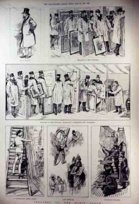 Sketches at the Paris Salon, from 'The Illustrated London News' de English School