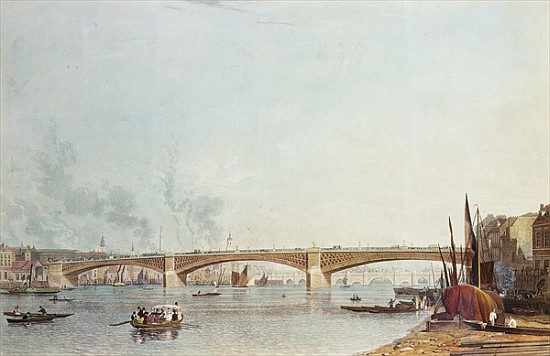Southwark Bridge, West Front, from Bankside, looking towards London Bridge de English School