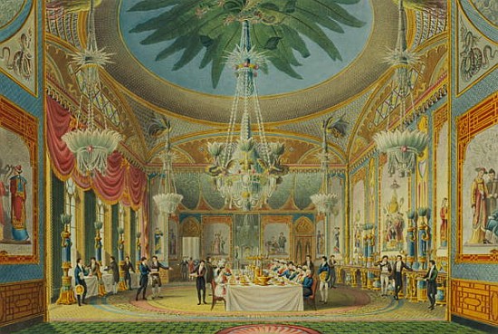 The Banqueting Room, from ''Views of the Royal Pavilion, Brighton'' John Nash (1752-1835) 1826 de English School