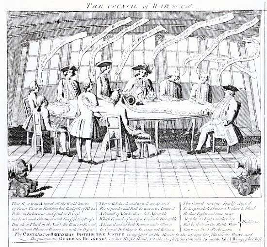 The Council of War in 1756 de English School
