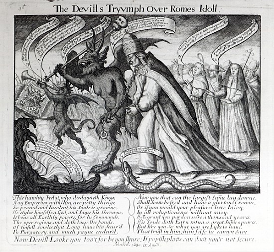 The Devil leading the Pope in Chains de English School