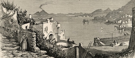 The Disastrous Earthquake at Ischia: The beach and town of Casamicciola from the village of Lacco, f de English School