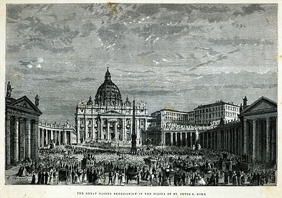 The Great Easter Benediction in the Piazza of St. Peter''s, Rome de English School