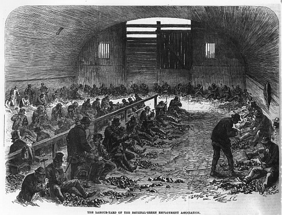 The Labour Yard of the Bethnal Green Employment Association, from ''The Illustrated London News'' de English School