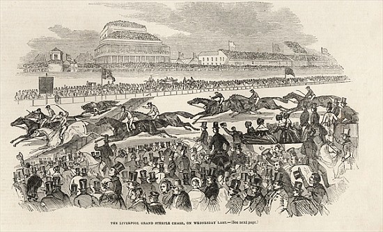 The Liverpool Grand Steeple Chase on Wednesday last, from ''The Illustrated London News'', 8th March de English School