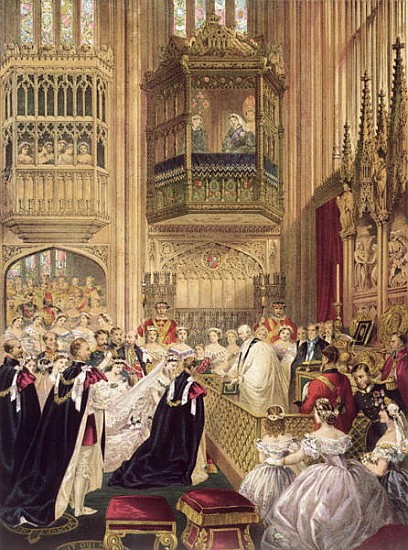 The Marriage of Edward VII (1841-1910) Prince of Wales to Princess Alexandra (1844-1925) of Denmark, de English School
