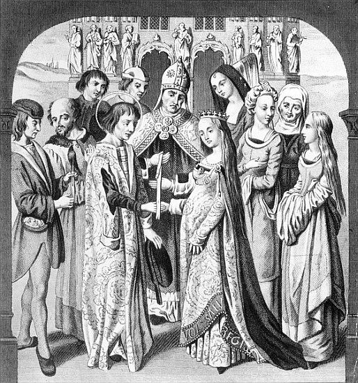 The Marriage of Henry VI and Margaret of Anjou; engraved by Freeman de English School
