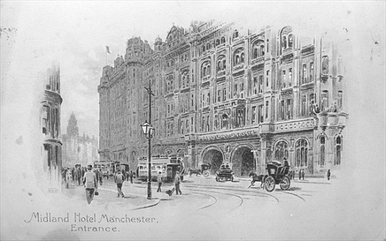 The Midland Hotel, Manchester, c.1910 de English School