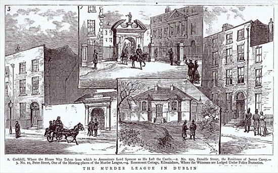 The Murder League in Dublin, illustration from ''The Graphic'', March 3rd 1883 de English School