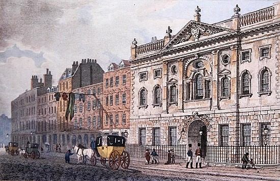 The South front of Ironmongers Hall, from ''R. Ackermann''s Repository of Arts'' 1811 de English School