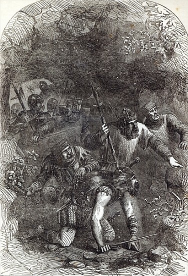 The Troops of Lord Montacute in the Subterranean Passage, illustration from ''Cassell''s Illustrated de English School