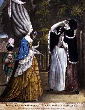 "Be not amaz'd Dear Mother - It is indeed your Daughter Anne", from an original drawing by Grimm, pr