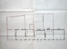 Contract drawing for the ground floor of the Royal Institution