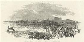 Easter Hunt with the Royal Stag Hounds: the Meet at Stoke Common, from ''The Illustrated London News