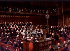 Marquis of Salisbury Speaking in the House of Lords during the Debate of Home Rule