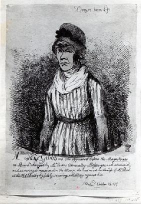 Mrs. Jane Gibbs as she appeared before the Magistrate
