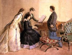 The Piano Recital (w/c & pencil on paper)