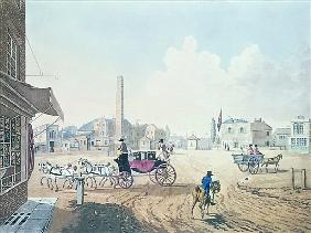 View of London No.2, Entrance of St. George''s Road, or the Obelisk Turnpike, with a View of the Roy