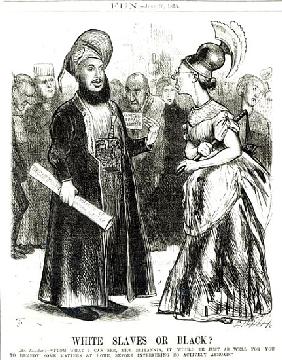 White Slaves or Black'', caricature from ''Fun'' magazine June 26th 1875