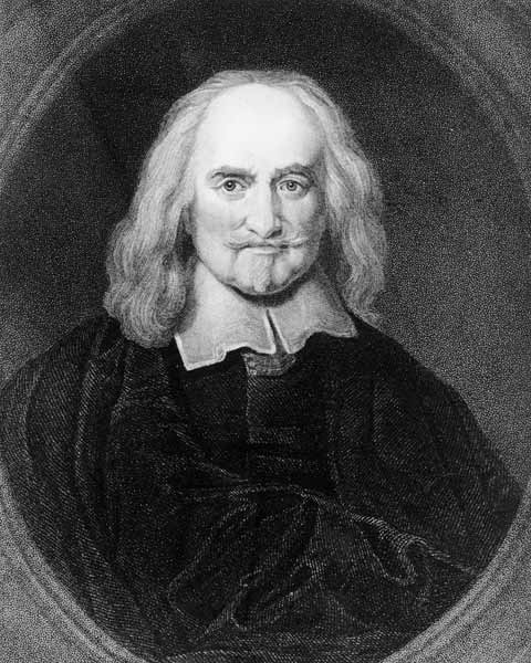 Thomas Hobbes (1588-1679) from ''Gallery of Portraits'', published in 1833 de English School