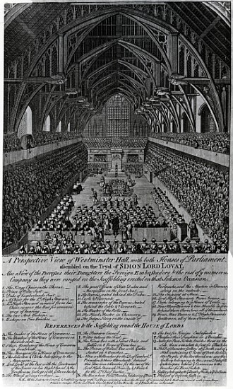 Trial of Simon Fraser, Lord Lovat, in Westminster Hall de English School